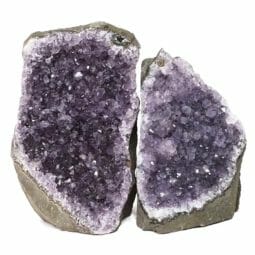 Amethyst Crystal Geode Specimen Set 2 Pieces DS1992 | Himalayan Salt Factory