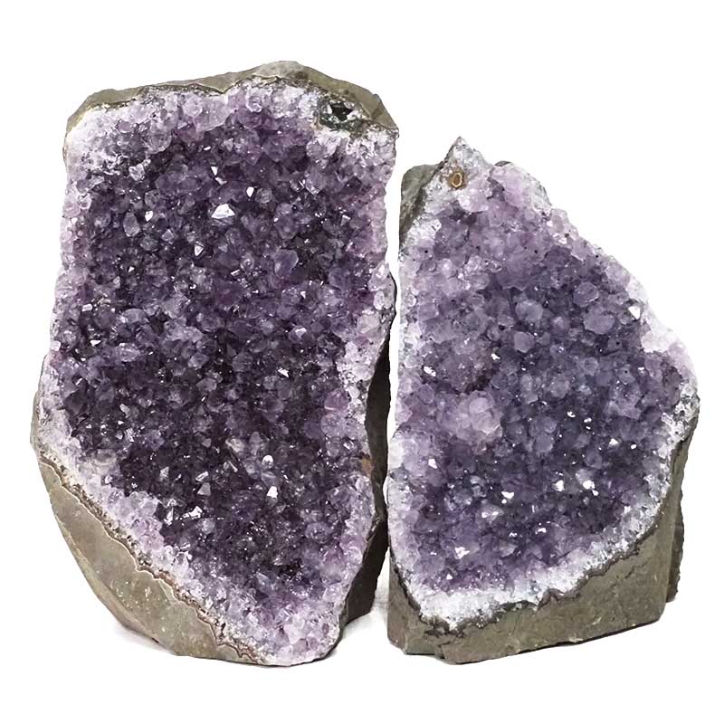 2.26kg Amethyst Crystal Geode Specimen Set 2 Pieces DS1992 3 Amethyst Crystal Geode Specimen Set 2 Pieces DS1992 | Himalayan Salt Factory