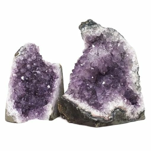 Amethyst Crystal Geode Specimen Set 2 Pieces DS1995 | Himalayan Salt Factory