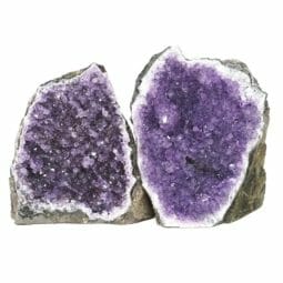 Amethyst Crystal Geode Specimen Set 2 Pieces DS1997 | Himalayan Salt Factory