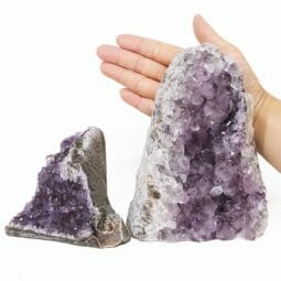 Amethyst Crystal Geode Specimen Set 2 Pieces DS2000 | Himalayan Salt Factory
