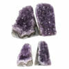 Amethyst Polished Crystal Druze Specimen Set 4 L086 | Himalayan Salt Factory