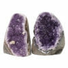 2.07kg Amethyst Polished Crystal Geode Specimen Set 2 Pieces DB116 1 Amethyst Polished Crystal Geode Specimen Set 2 Pieces DB116 | Himalayan Salt Factory