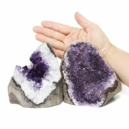 2.17kg Amethyst Polished Crystal Geode Specimen Set 2 Pieces DB117 5 Amethyst Polished Crystal Geode Specimen Set 2 Pieces DB117 | Himalayan Salt Factory