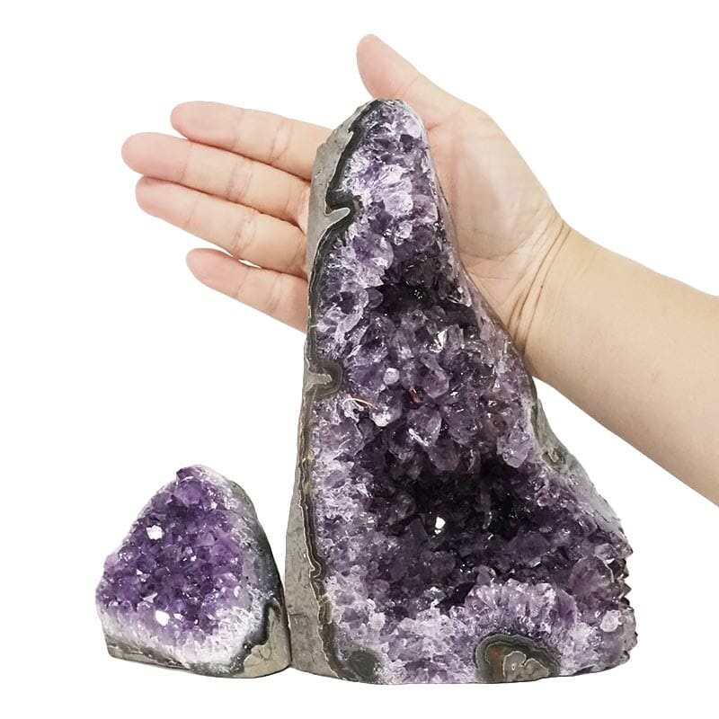 2.26kg Amethyst Polished Crystal Geode Specimen Set 2 Pieces DS2003 4 Amethyst Polished Crystal Geode Specimen Set 2 Pieces DS2003 | Himalayan Salt Factory