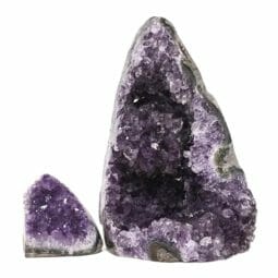 Amethyst Polished Crystal Geode Specimen Set 2 Pieces DS2003 | Himalayan Salt Factory