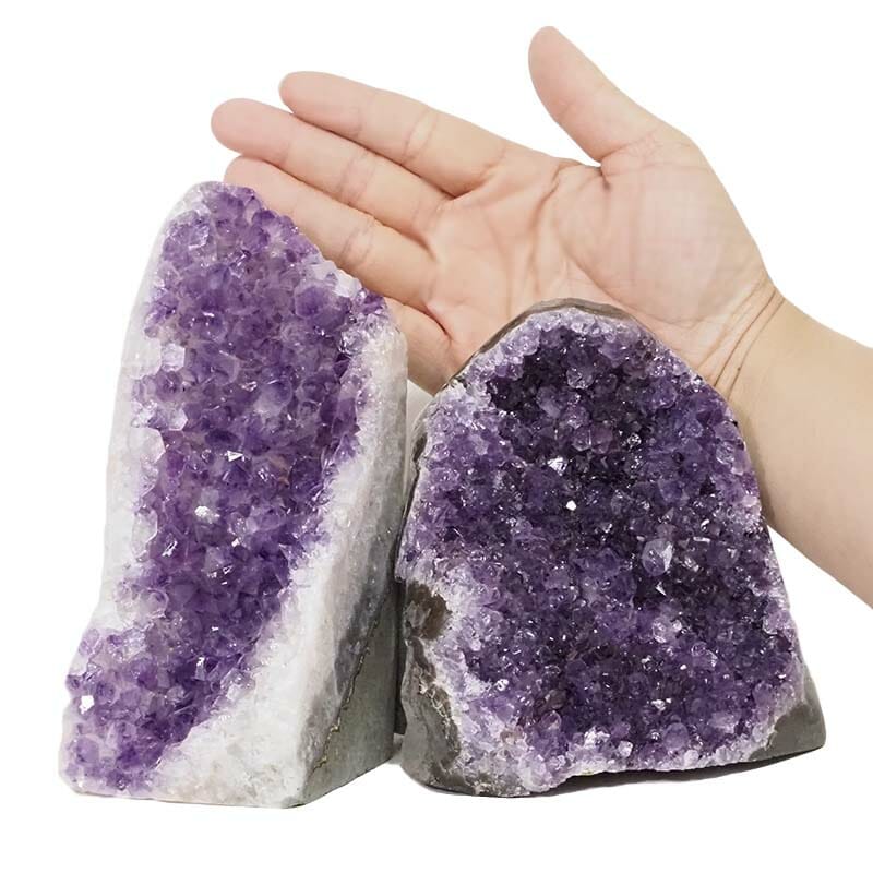 2.23kg Amethyst Polished Crystal Geode Specimen Set 2 Pieces DS2005 4 Amethyst Polished Crystal Geode Specimen Set 2 Pieces DS2005 | Himalayan Salt Factory