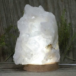 Clear Quartz Cluster Lamp on LED Large Base DB134 | Himalayan Salt Factory