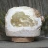 2.13kg Natural Calcite Geode Lamp with Large LED Light Base DB223 2 Natural Calcite Geode Lamp with Large LED Light Base DB223 | Himalayan Salt Factory