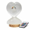 Selenite Tree of Life Heart Stand with Multicolour LED Large Base Pack | Himalayan Salt Factory