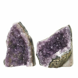 2.05kg Amethyst Crystal Geode Specimen Set 2 Pieces DB185 | Himalayan Salt Factory