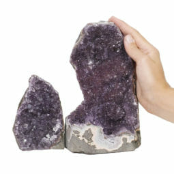 2.54kg Amethyst Crystal Geode Specimen Set 2 Pieces DB189 | Himalayan Salt Factory