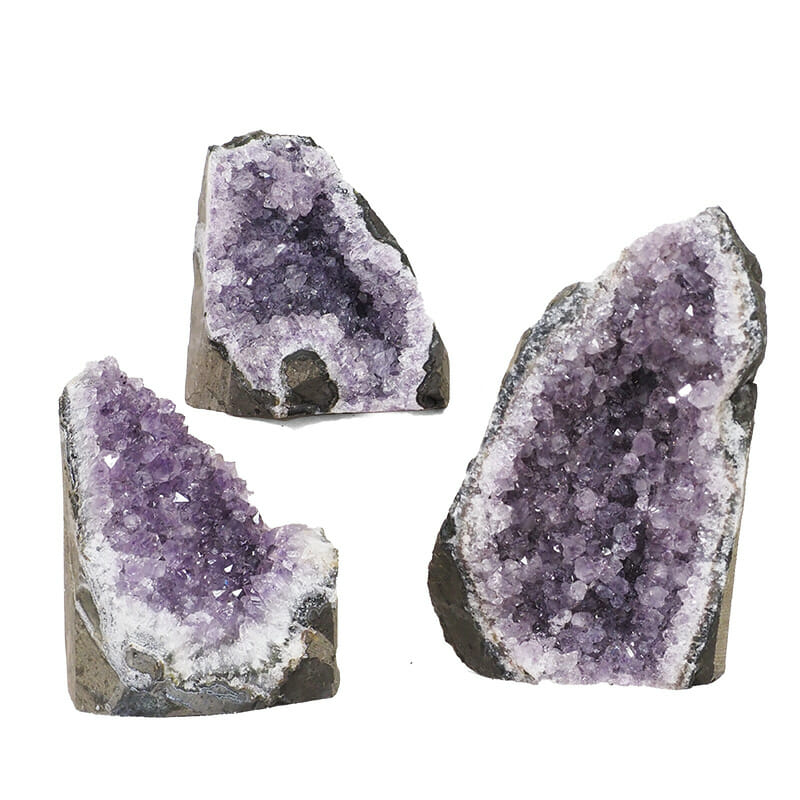 2.16kg Amethyst Crystal Geode Specimen Set 3 Pieces DR221 3 2.16kg Amethyst Crystal Geode Specimen Set 3 Pieces DR221 | Himalayan Salt Factory