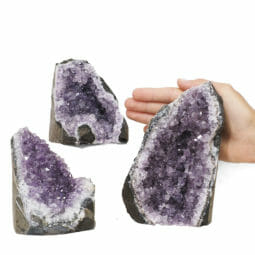 2.16kg Amethyst Crystal Geode Specimen Set 3 Pieces DR221 5 2.16kg Amethyst Crystal Geode Specimen Set 3 Pieces DR221 | Himalayan Salt Factory