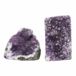 2.53kg Amethyst Crystal Geode Specimen Set 2 Pieces DR224 | Himalayan Salt Factory