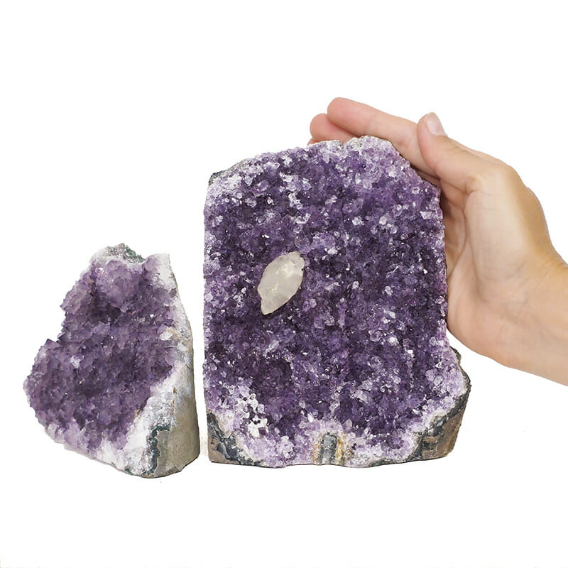 1.98kg Amethyst Crystal Geode Specimen Set 2 Pieces DR226 4 1.98kg Amethyst Crystal Geode Specimen Set 2 Pieces DR226 | Himalayan Salt Factory