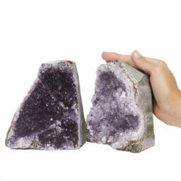 2.50kg Amethyst Crystal Geode Specimen Set 2 Pieces DR227 | Himalayan Salt Factory