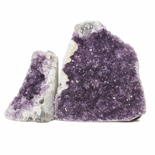 2.01kg Amethyst Crystal Geode Specimen Set 2 Pieces DR234 | Himalayan Salt Factory
