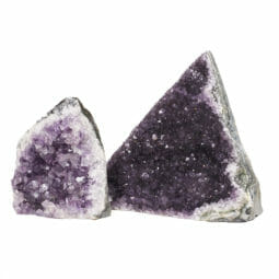 2.09kg Amethyst Crystal Geode Specimen Set 2 Pieces DR236 | Himalayan Salt Factory