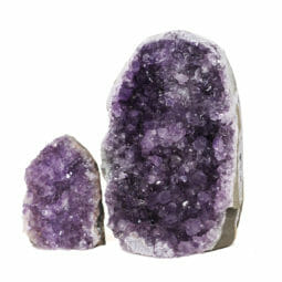 2.17kg Amethyst Crystal Geode Specimen Set 2 Pieces DR241 | Himalayan Salt Factory