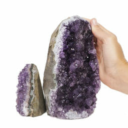 2.17kg Amethyst Crystal Geode Specimen Set 2 Pieces DR241 | Himalayan Salt Factory