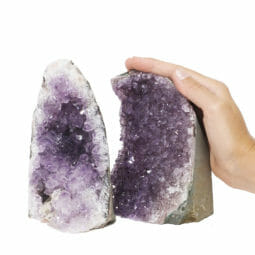 2.30kg Amethyst Crystal Geode Specimen Set 2 Pieces DR243 | Himalayan Salt Factory