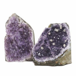 2.12kg Amethyst Crystal Geode Specimen Set 2 Pieces DR244 | Himalayan Salt Factory