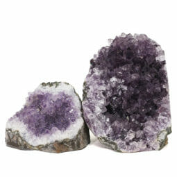 2.16kg Amethyst Crystal Geode Specimen Set 2 Pieces DR250 | Himalayan Salt Factory