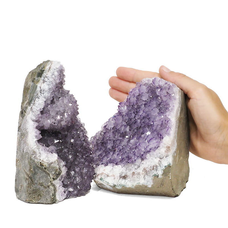 2.26kg Amethyst Crystal Geode Specimen Set 2 Pieces DR252 4 2.26kg Amethyst Crystal Geode Specimen Set 2 Pieces DR252 | Himalayan Salt Factory