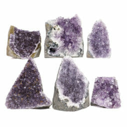 1.89kg Amethyst Crystal Geode Specimen Set 6 Pieces DR255 | Himalayan Salt Factory