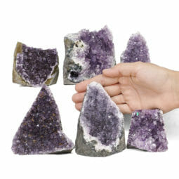 1.89kg Amethyst Crystal Geode Specimen Set 6 Pieces DR255 | Himalayan Salt Factory