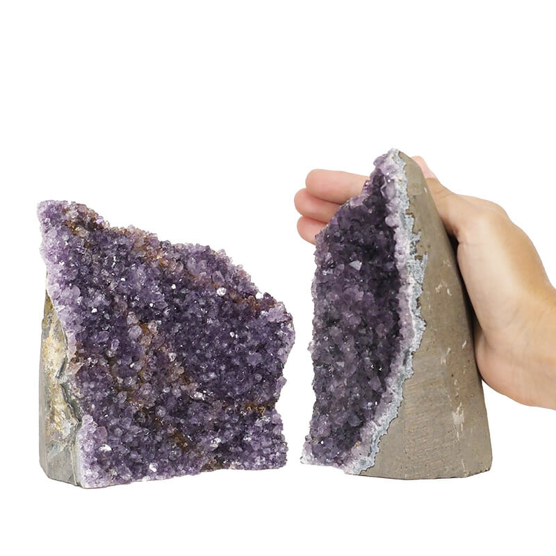 2.12kg Amethyst Crystal Geode Specimen Set 2 Pieces DR258 4 2.12kg Amethyst Crystal Geode Specimen Set 2 Pieces DR258 | Himalayan Salt Factory