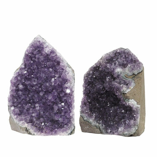 2.09kg Amethyst Crystal Geode Specimen Set 2 Pieces DR259 | Himalayan Salt Factory