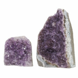 2.56kg Amethyst Crystal Geode Specimen Set 2 Pieces DR261 | Himalayan Salt Factory