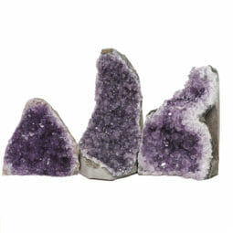 2.41kg Amethyst Crystal Geode Specimen Set 3 Pieces DR263 | Himalayan Salt Factory
