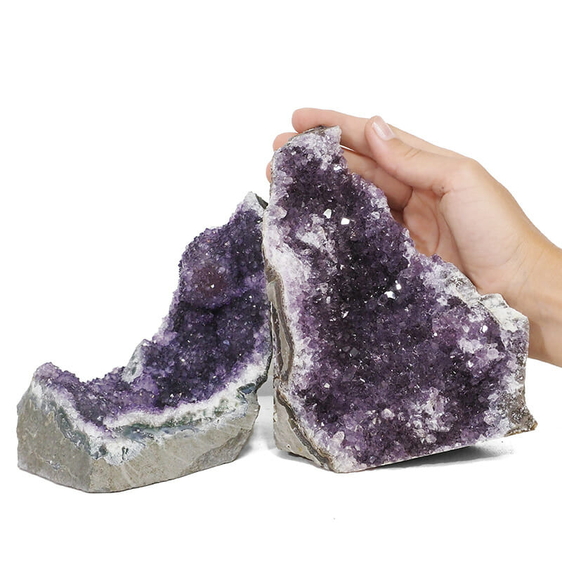 2.08kg Amethyst Crystal Geode Specimen Set 2 Pieces DR265 4 2.08kg Amethyst Crystal Geode Specimen Set 2 Pieces DR265 | Himalayan Salt Factory