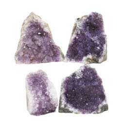 2.05kg Amethyst Crystal Geode Specimen Set 4 Pieces L050 | Himalayan Salt Factory