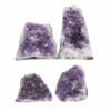 2.03kg Amethyst Crystal Geode Specimen Set 4 Pieces L052 | Himalayan Salt Factory