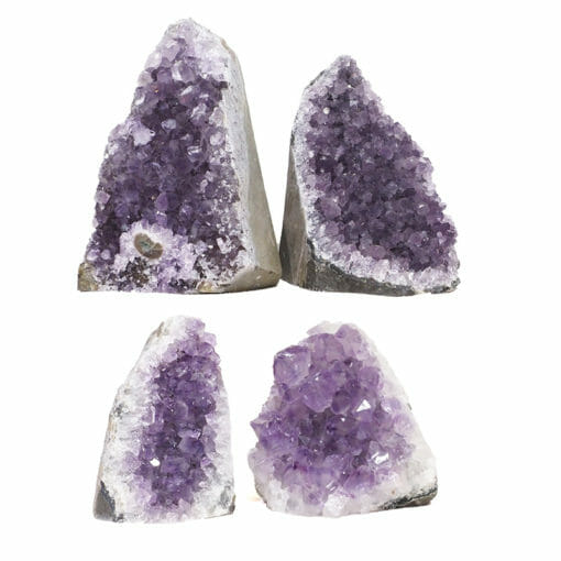 2.17kg Amethyst Crystal Geode Specimen Set 4 Pieces L053 | Himalayan Salt Factory