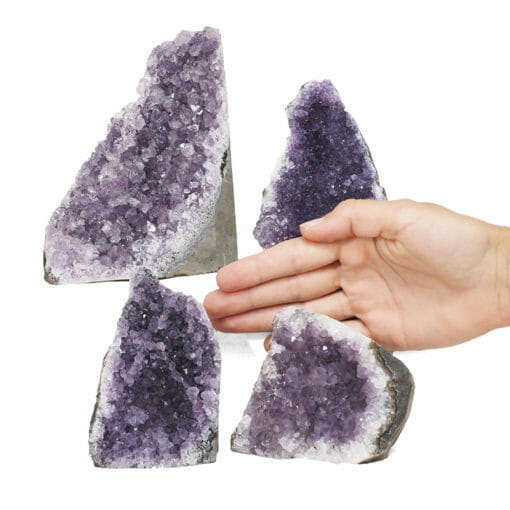 2.09kg Amethyst Crystal Geode Specimen Set 4 Pieces L054 | Himalayan Salt Factory