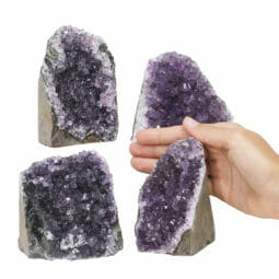 2.18kg Amethyst Crystal Geode Specimen Set 4 Pieces L056 | Himalayan Salt Factory