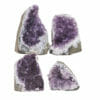 2.08kg Amethyst Crystal Geode Specimen Set 4 Pieces L062 | Himalayan Salt Factory