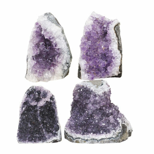 2.15kg Amethyst Crystal Geode Specimen Set 4 Pieces L063 | Himalayan Salt Factory