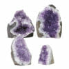 2.43kg Amethyst Crystal Geode Specimen Set 4 Pieces L064 | Himalayan Salt Factory
