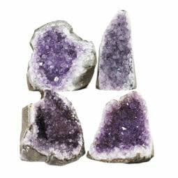 2.20kg Amethyst Crystal Geode Specimen Set 4 Pieces L067 | Himalayan Salt Factory