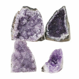 2.12kg Amethyst Crystal Geode Specimen Set 4 Pieces L068 | Himalayan Salt Factory