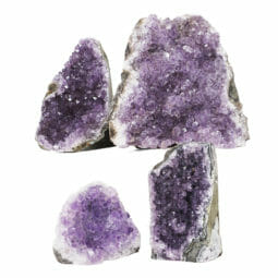 2.09kg Amethyst Crystal Geode Specimen Set 4 Pieces L070 | Himalayan Salt Factory