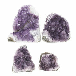 2.08kg Amethyst Crystal Geode Specimen Set 4 Pieces L074 | Himalayan Salt Factory