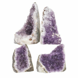 2.52kg Amethyst Crystal Geode Specimen Set 4 Pieces L078 | Himalayan Salt Factory