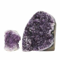 2.90kg Amethyst Polished Crystal Geode Specimen Set 2 Pieces DB108 | Himalayan Salt Factory